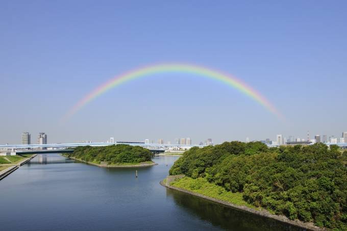 arco iris en ariake japón
