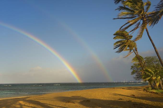 Arcoiris doble en Hawai