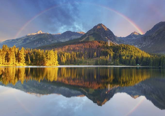 arco iris en strbske pleso eslovaquia
