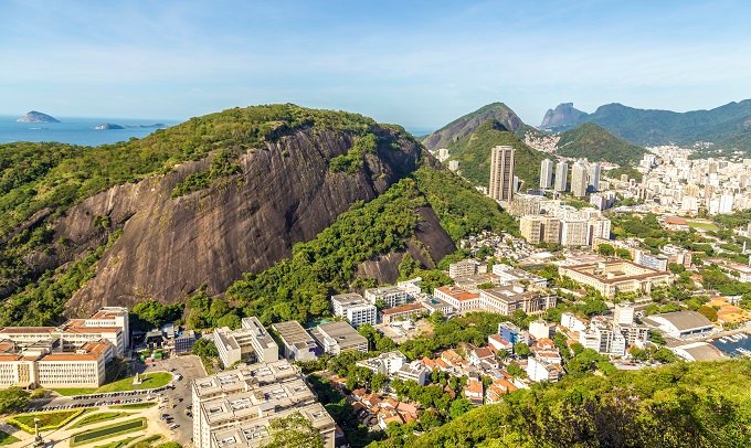 Vista aérea de rio de Janeiro en Brasil