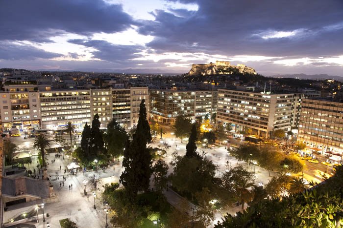 Plaza sintagma en Atenas Grecia