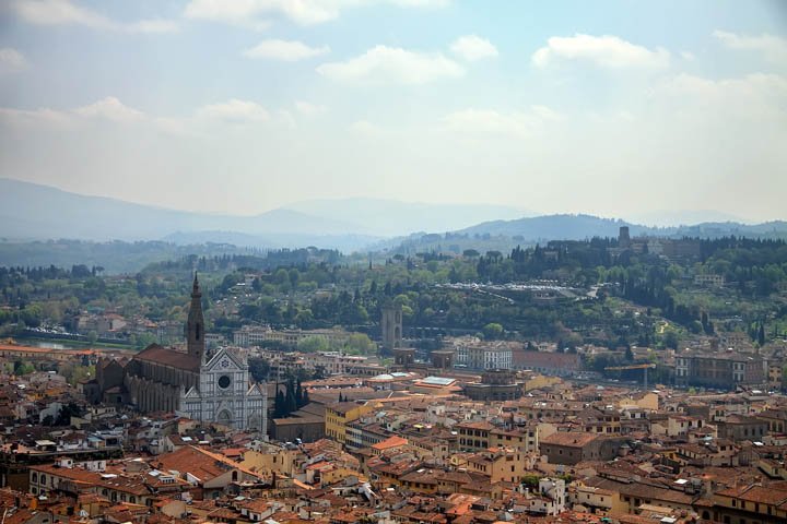 vistas aéreas de Bolonia en la toscana italia