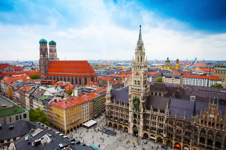 center of Munich in Germany