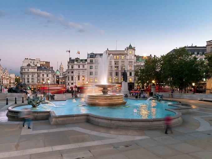 Plaza de Trafalgar Square en Londres